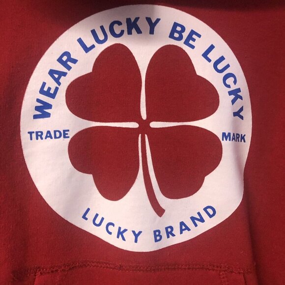 Lucky Size 4/5 Red Pullover Hoodie - Picture 2 of 6